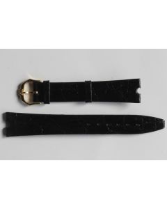 RAYMOND WEIL Bracelet pour montre croco noir brillant 17 mm