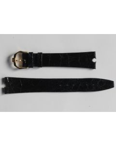 RAYMOND WEIL Bracelet pour montre croco noir brillant 17 mm