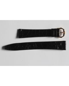 RAYMOND WEIL Bracelet pour montre croco noir brillant 17 mm