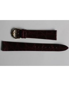 RAYMOND WEIL Bracelet pour montre croco bordeaux 18 mm