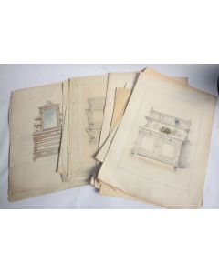 Dessins originaux d'ameublement SCHMIT & Cie Paris
