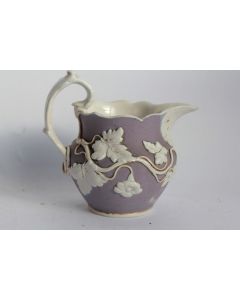Pot à crème porcelaine Feuilles de vignes XIXe siècle