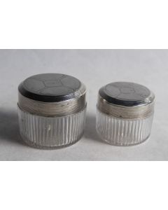 Boîte argent massif et cristal taillé K H M