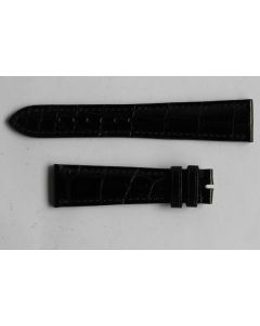 PATEK PHILIPPE Bracelet montre cuir noir brillant 20 mm