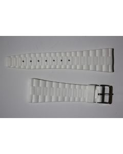 Bracelet pour montre silicone blanc 24 mm