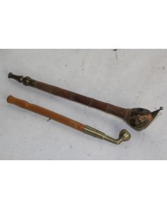 Anciennes pipes à opium bambou Chine