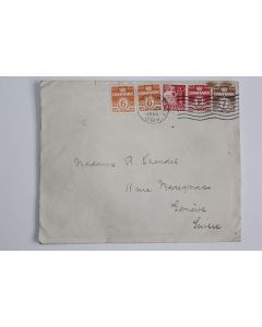 Enveloppe Danemark vers Suisse bande de censure Allemande 1940
