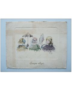 CP Carte de vœux époque 1897 Sempre Allegri