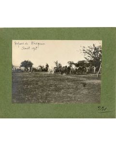 Photographie Ancienne Guerre Départ de Wivignier