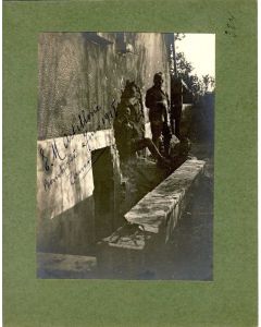 Photographie Ancienne Guerre Artillerie Tauxières