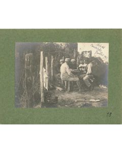 Photographie Ancienne Guerre Salle à manger Courtisols Juillet 1915