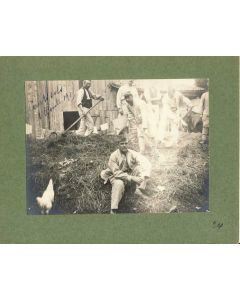 Photographie Ancienne Guerre Corvée fumier Courtisols Août 1915