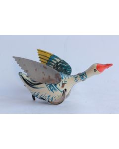 Ancien jouet mécanique en tôle Oie