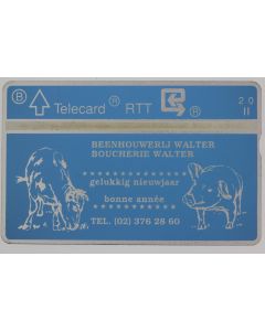 Télécarte L&G dummy Boucherie Walter Belgique