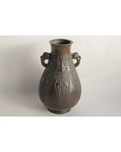 Vase Hu archaïque bronze Japon Meiji