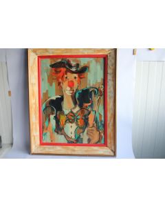 Tableau peinture Clown Jean LE GREC 1968
