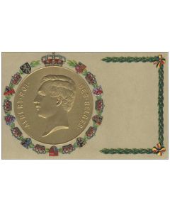 Lot de 2 CPA Illustrateur Albert 1er de Belgique Guerre 1914-18