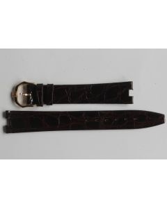 RAYMOND WEIL Bracelet pour montre croco marron foncé 16 mm