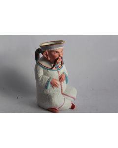 Pot à crème porcelaine biscuit Gille jeune Mandarin