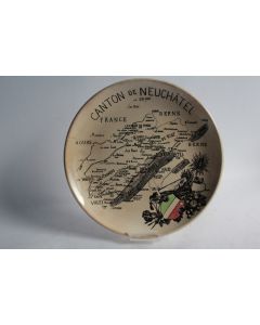 Assiette faïence de Carouge Clément COPPIER Canton de Neuchâtel
