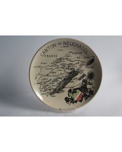 Assiette faïence de Carouge Clément COPPIER Canton de Neuchâtel