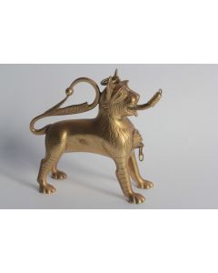Aquamanile bronze Lion Lampe à huile