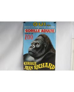 Affiche Cirque Jean Richard Gorille vedette du zoo