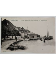 CPA Allemagne Ueberlingen Hôtel zum Löwen Landungsplatz der Dampfschiffe
