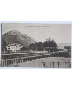 CPA Haute-Savoie Marignier La gare et le Mont Orchez