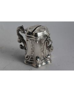 Boîte de charité en argent Chope