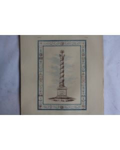 Gravure Monument Jean Midolle E. Simond Strasbourg 1836