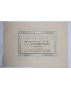 Gravure Écritures orientales Égyptien Jean Midolle Strasbourg 1836