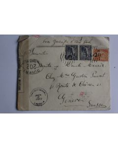 Enveloppe El Salvador cachet Jacinth D.mendez et negociado  1917