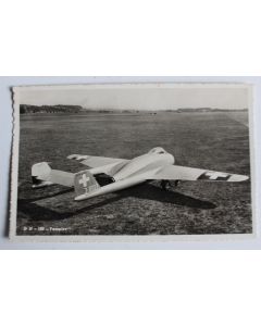 Carte postale ancienne Avion Vampire Dübendorf Suisse