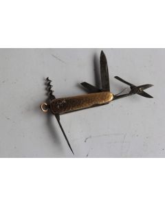 Ancien couteau miniature multifonctions or 18 K
