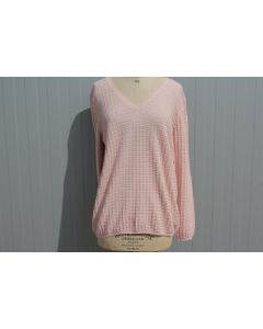 HERMES Pull rose cachemire et soie T40