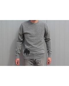 HERMES Pull gris laine et cachemire Homme M