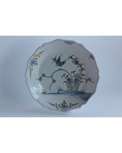 Assiette faïence La Rochelle Oiseau XVIIIe siècle