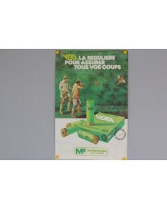 Affiche publicitaire Manufrance Cartouches Vera Chasse