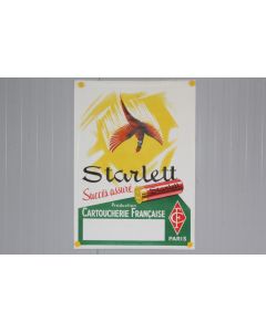Affiche publicitaire lithographiée Cartoucherie Française Starlett