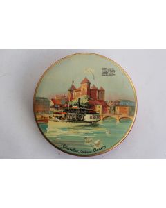 Boîte bonbons tôle sérigraphiée Chevallay Confiseur Annecy