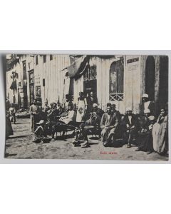 CPA Égypte Café arabe Port Saïd