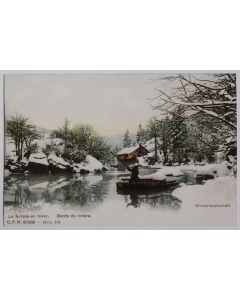 CPA La Suisse en hiver Bords de rivière Winterlandschaft