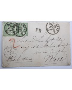 Timbres Suisse helvetie assise 40 cts 1865