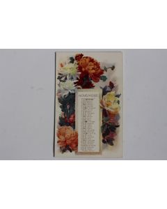 Carte postale ancienne Novembre Calendrier Fonderie Deberny