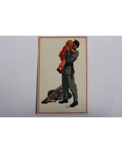 Carte postale ancienne illustrateur SONOR Tombola soldats Suisse