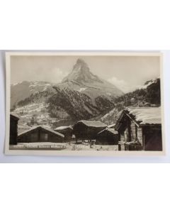 Carte postale ancienne Chalets suisses Mont Zervin 4505 m.