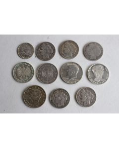 Lot de 11 monnaies argent