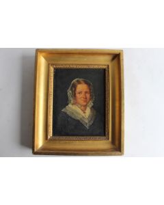 Peinture portrait Charlotte Robert-Feller Orbe Suisse XIXe siècle
