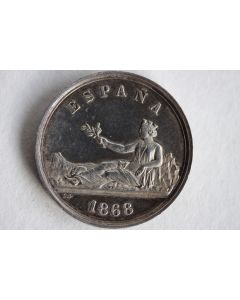 Monnaie Essai 5 Pesetas 1868 Provisional Government Espagne